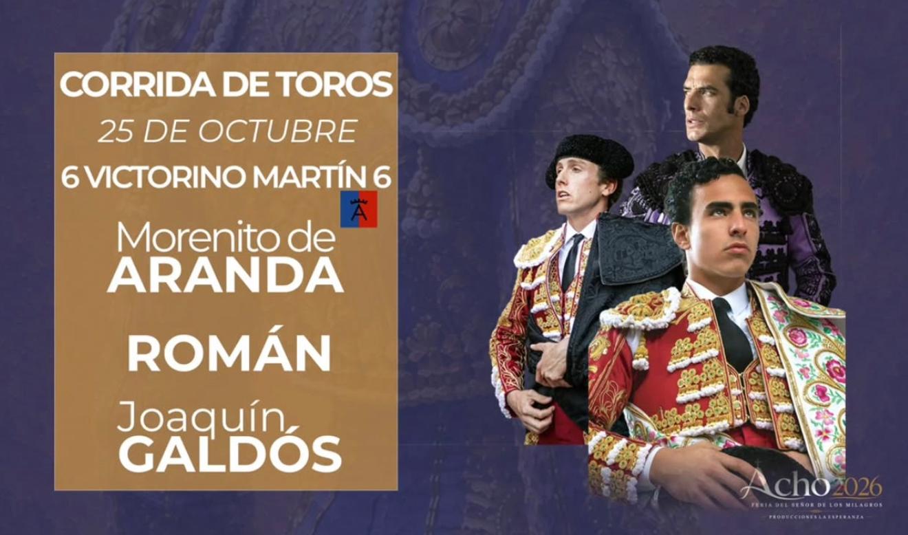 Cartel Corrida de toros Domingo 25 de octubre — 6 · VICTORINO MARTÍN · 6