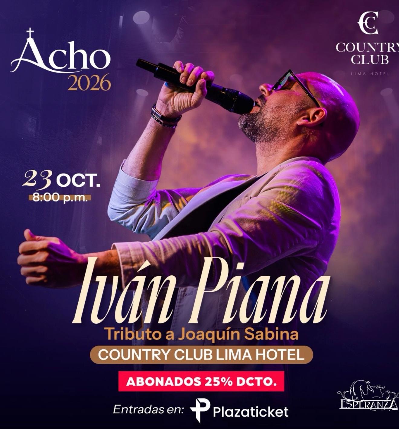 Iván Piana - concierto tributo a Joaquín Sabina, y algo más.