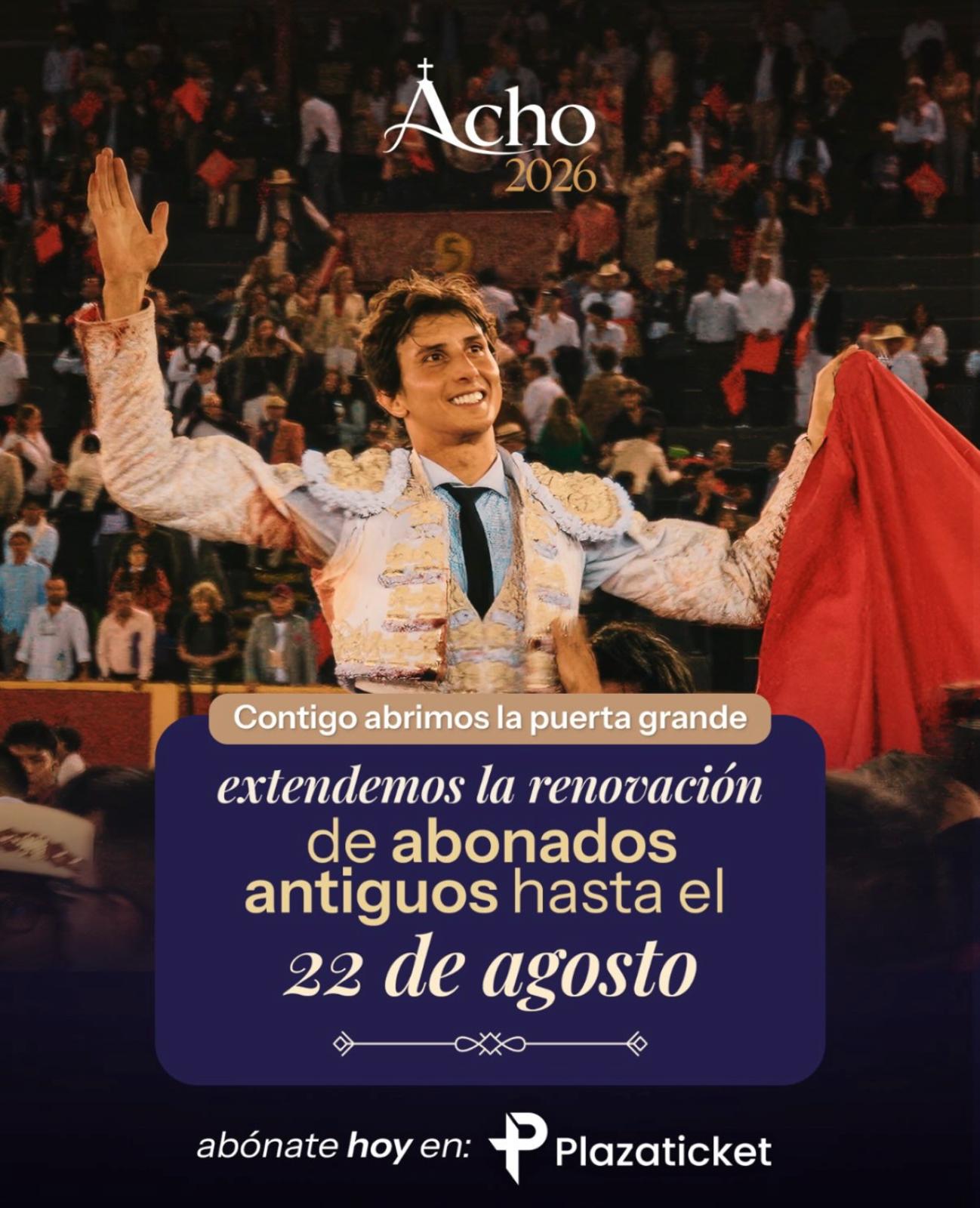 Contigo abrimos la puerta grande: extendemos la renovación de abonados antiguos hasta el 22 de agosto