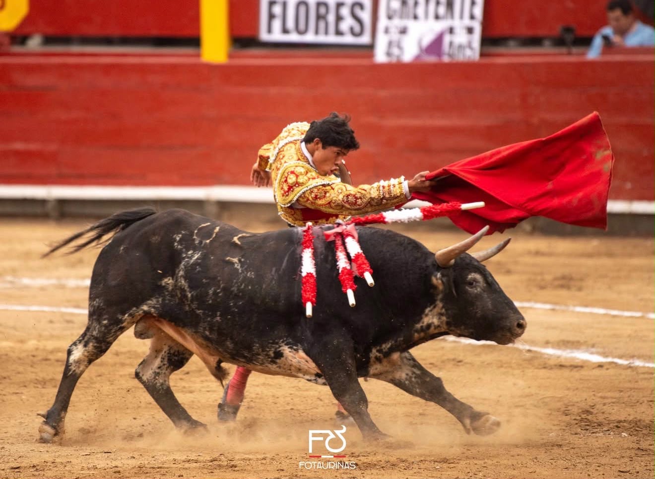 Faena con la muleta en la primera novillada de la temporada en Acho