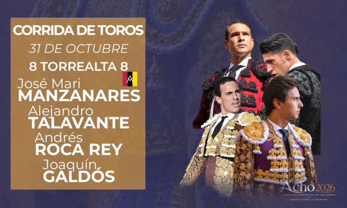 Cartel Corrida de toros Sábado 31 de octubre — 8 · TORREALTA · 8