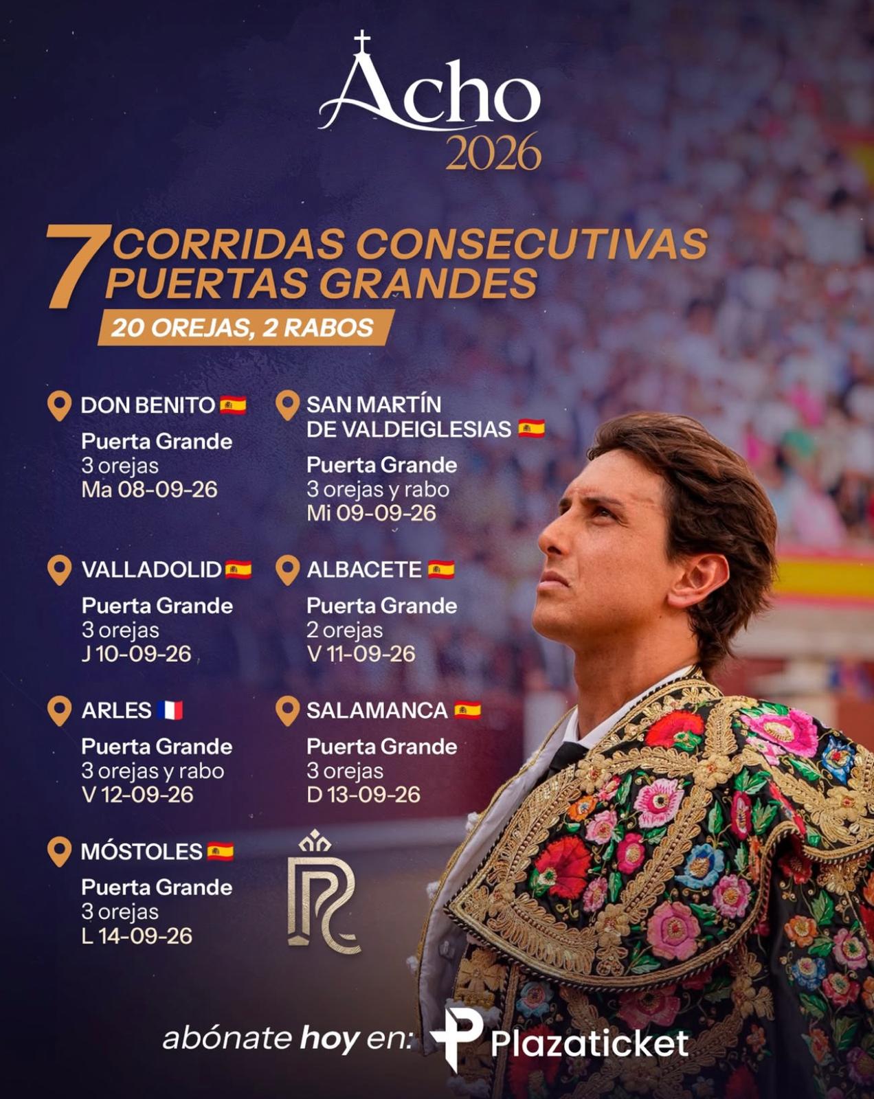 Roca Rey: 7 corridas consecutivas, 7 puertas grandes